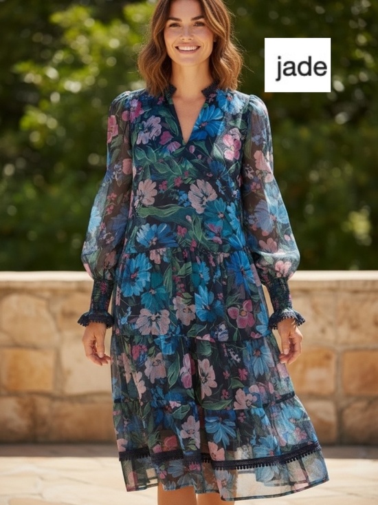 Jade Dresses & Skirts - jade floral dress, S,  CB2689